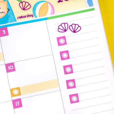 Sun's Out, Buns Out Monthly Sticker Kit (A5W)