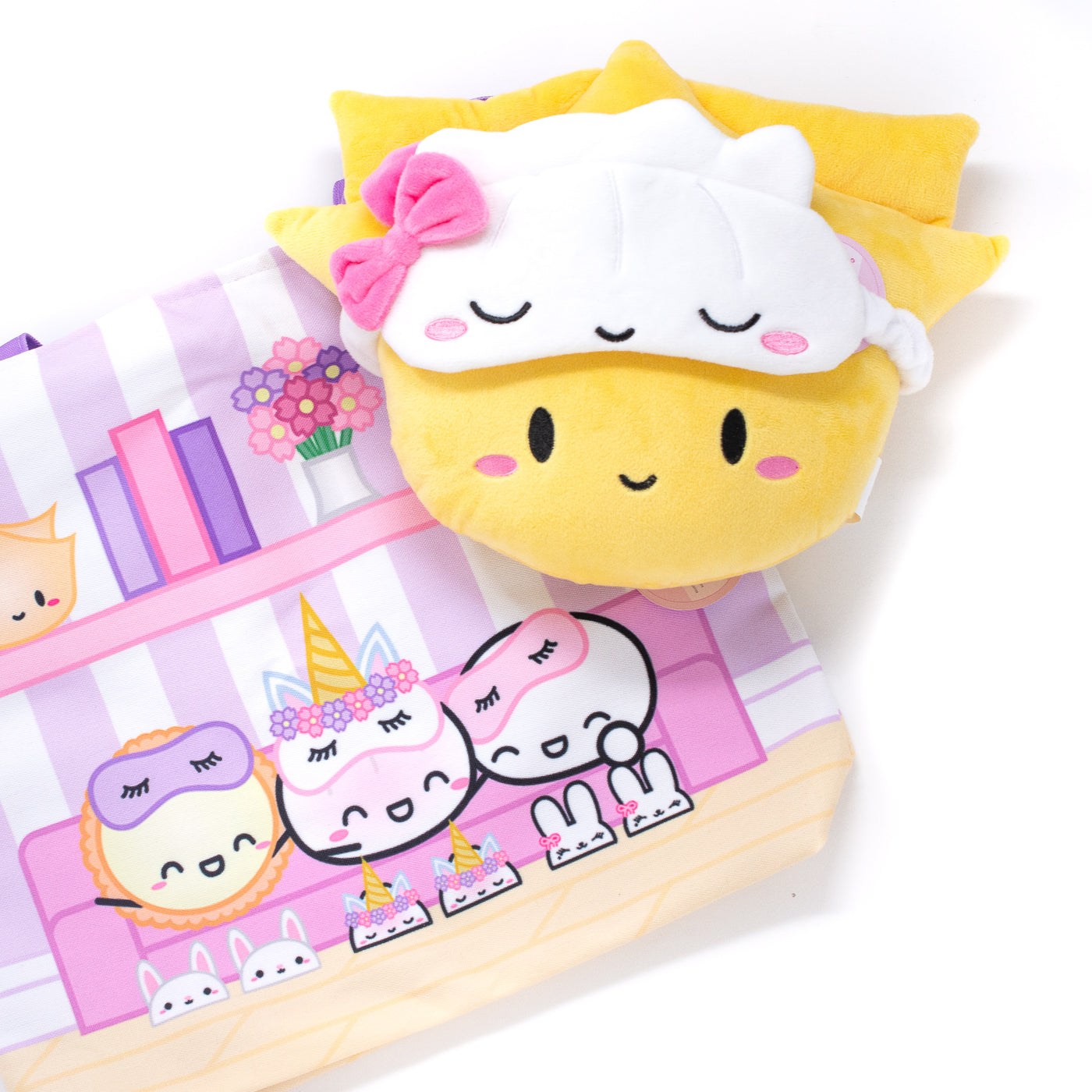 Pajama Party Zipper Canvas Tote Bag