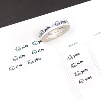 Scripts - Plan Washi (1" Perforated, 10mm)