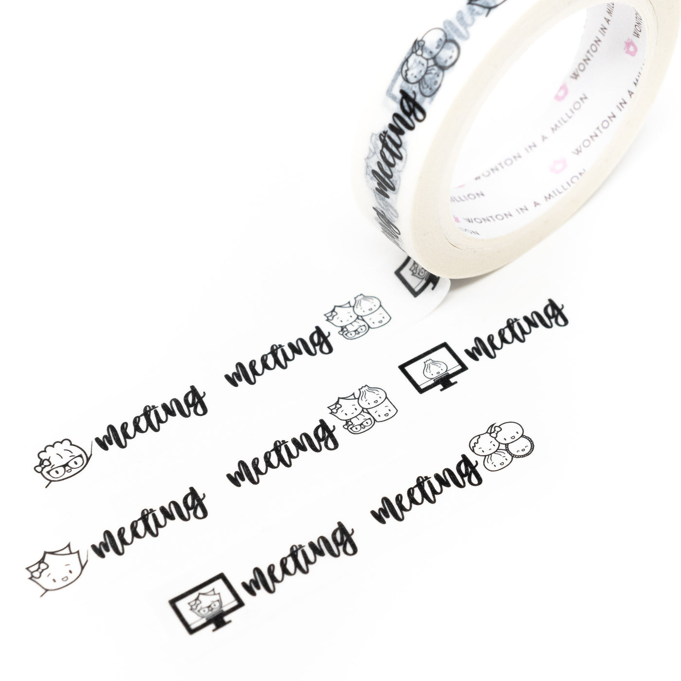 Scripts - Meeting Washi (1" Perforated, 10mm)