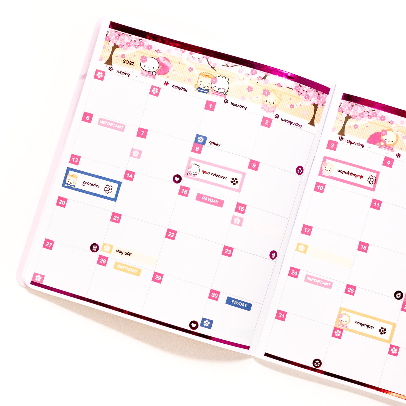 Sakura Monthly Sticker Kit (A5W)