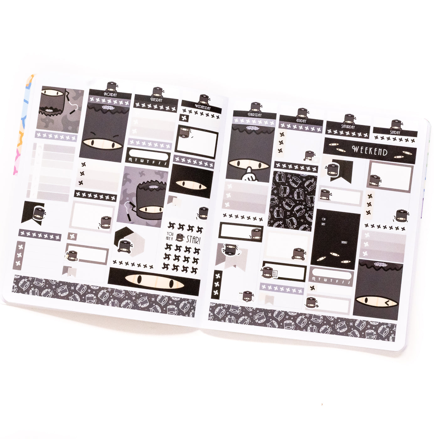 SK051 | Ninja Weekly Sticker Kit (Standard Vertical)