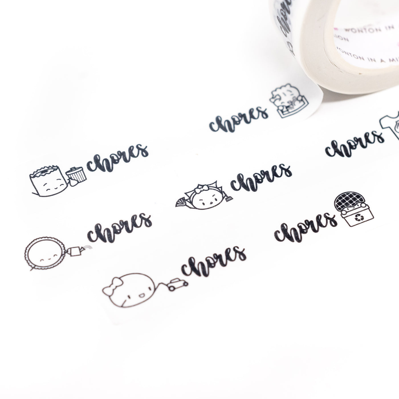 Scripts - Chores Washi (1" Perforated, 10mm)
