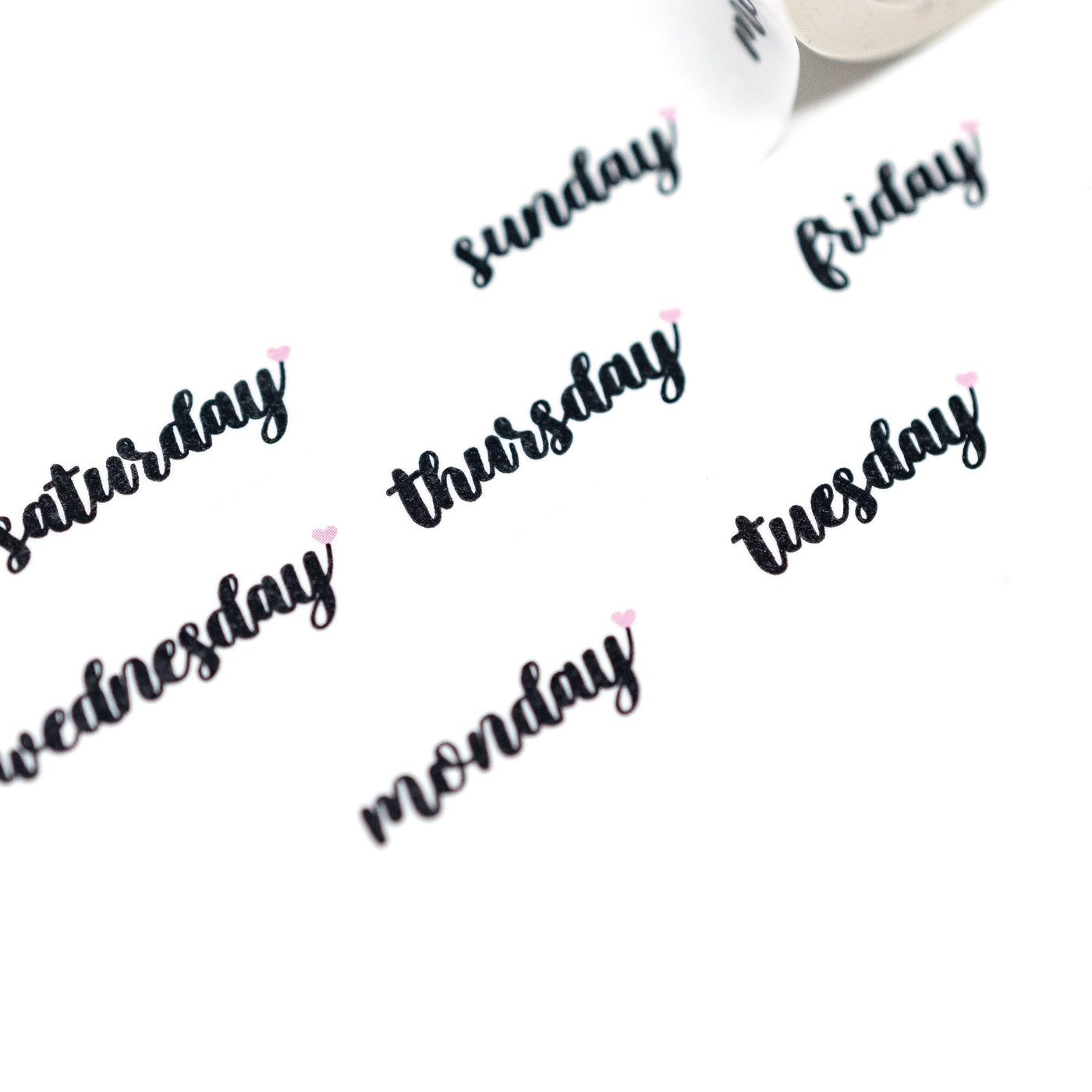 Days Of The Week Scripts Washi (10mm, 1" perforated)