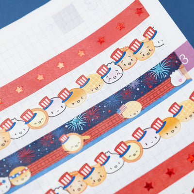 WW258 | July 4th Washi Collection (Set of 3)