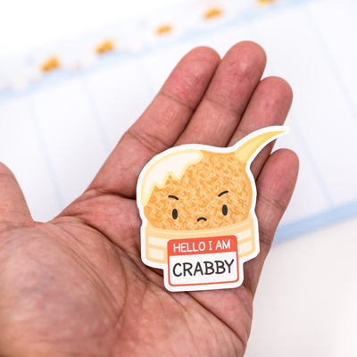 Hello, I'm Crabby Vinyl Sticker