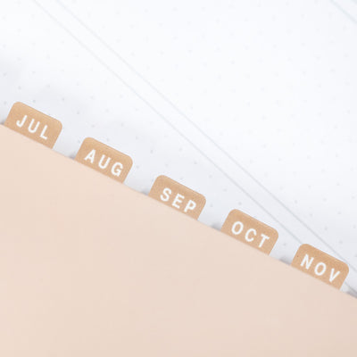 Neutral Monthly Tab Stickers