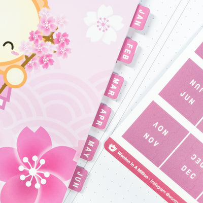 Sakura Monthly Tab Stickers