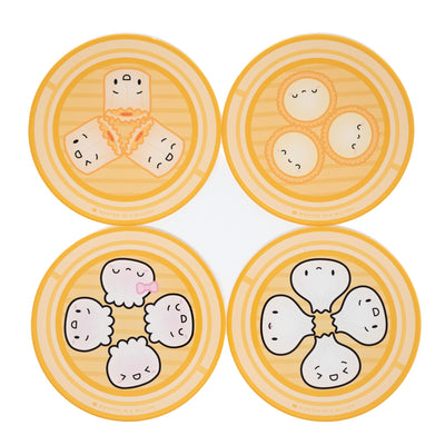 Year Of The Rabbit - [DAY 10] Acrylic Dimsum Steamer Coasters (Set of 4)