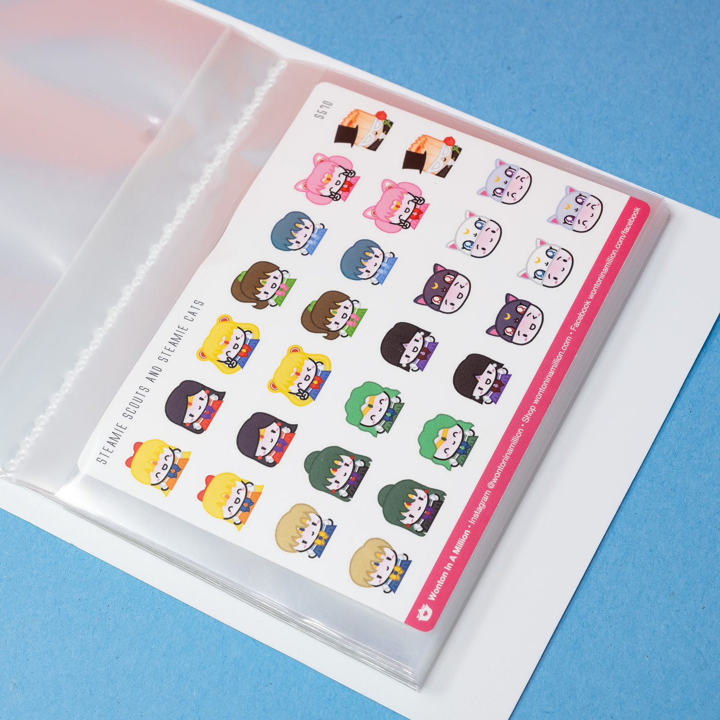 ALBUM025 | Sailor Moon Pastel Mini Sticker Album (60 quarter pockets)