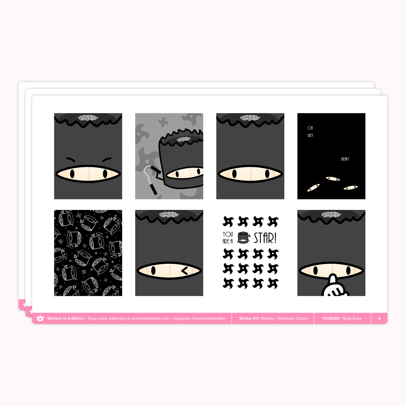 Ninja Weekly Sticker Kit (Hobonichi Cousin)