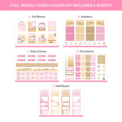 Cafe Steamie Weekly Sticker Kit (Hobonichi Cousin)