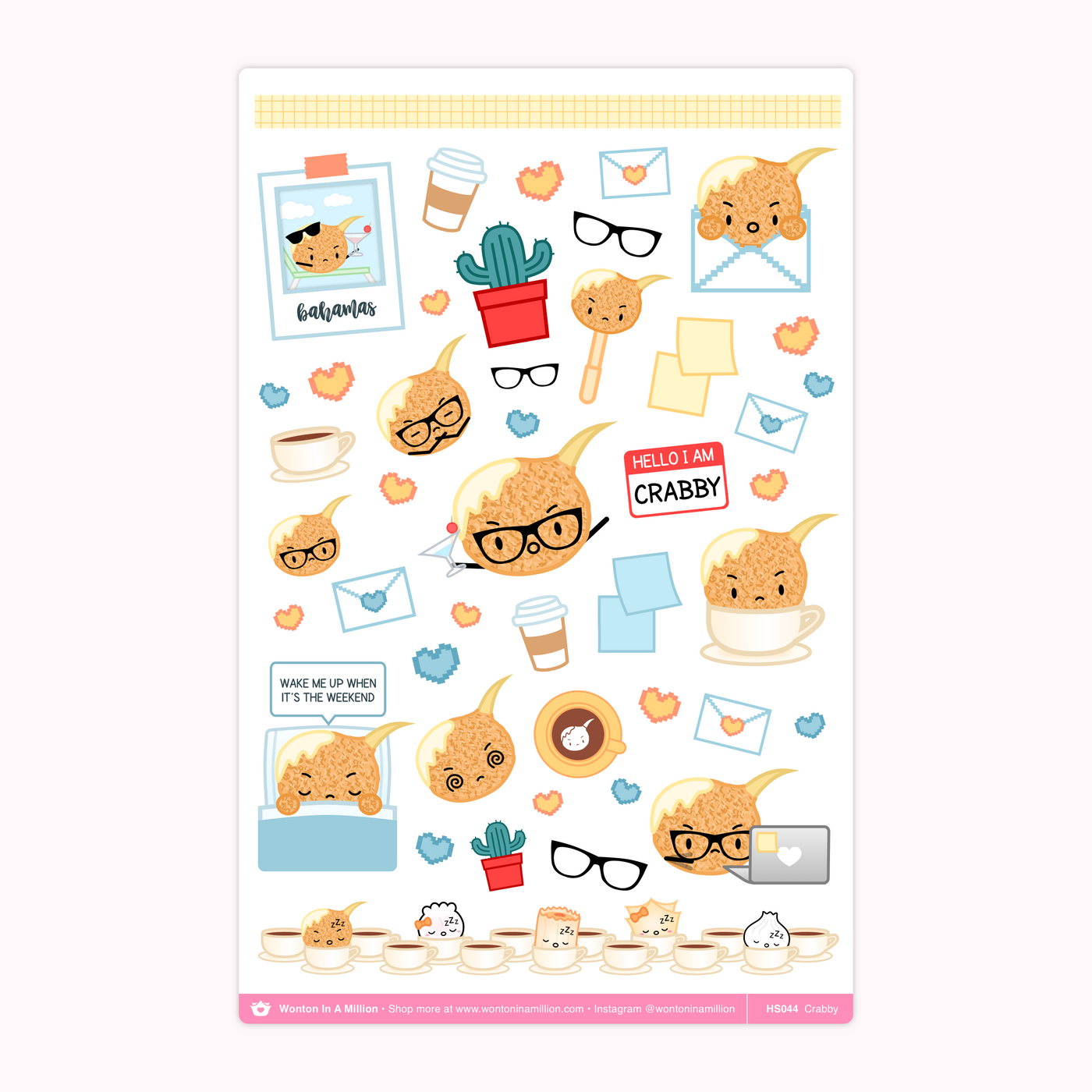 HS044 | Crabby Washi Stickers