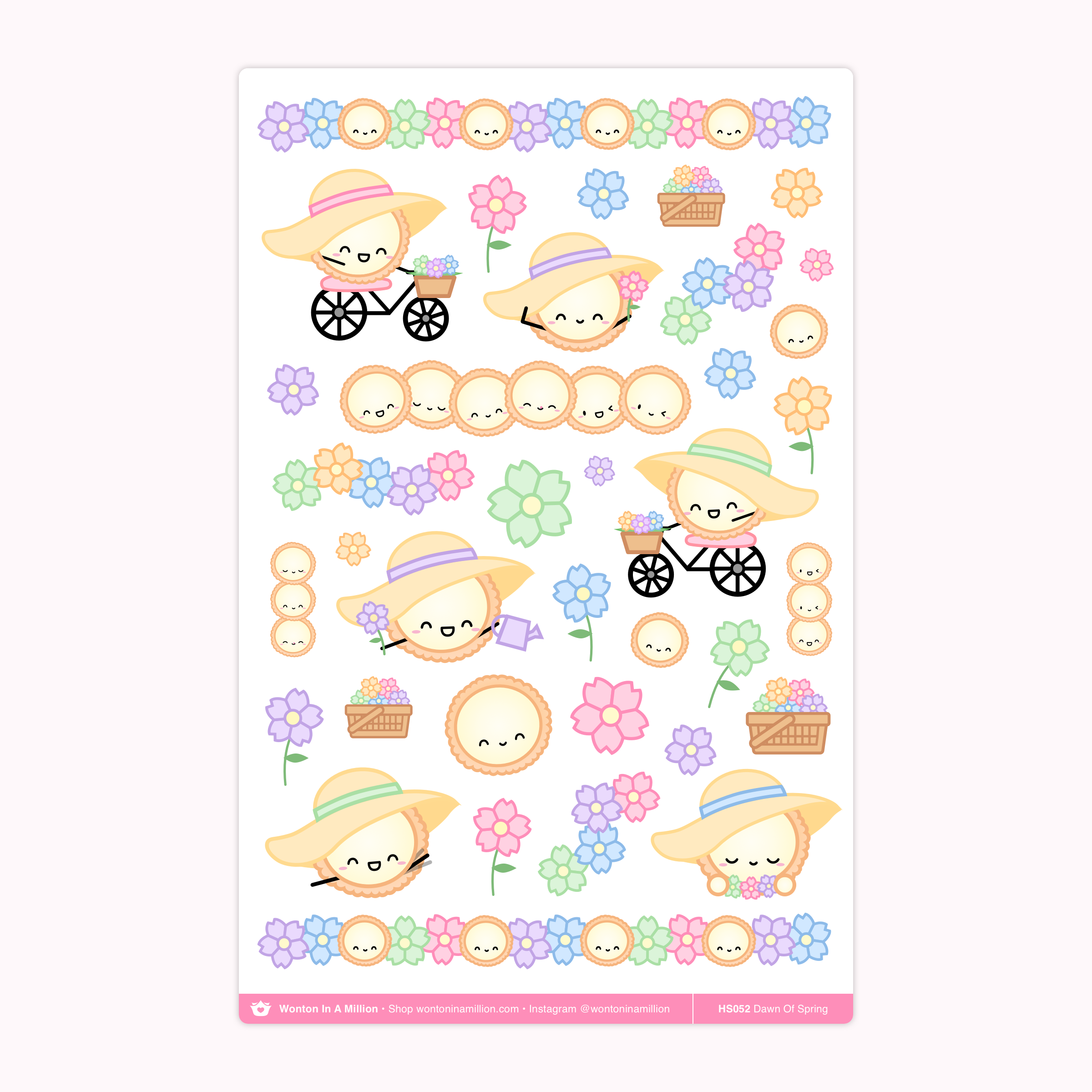 HS052 | Spring Dawn Washi Stickers – Wonton In A Million