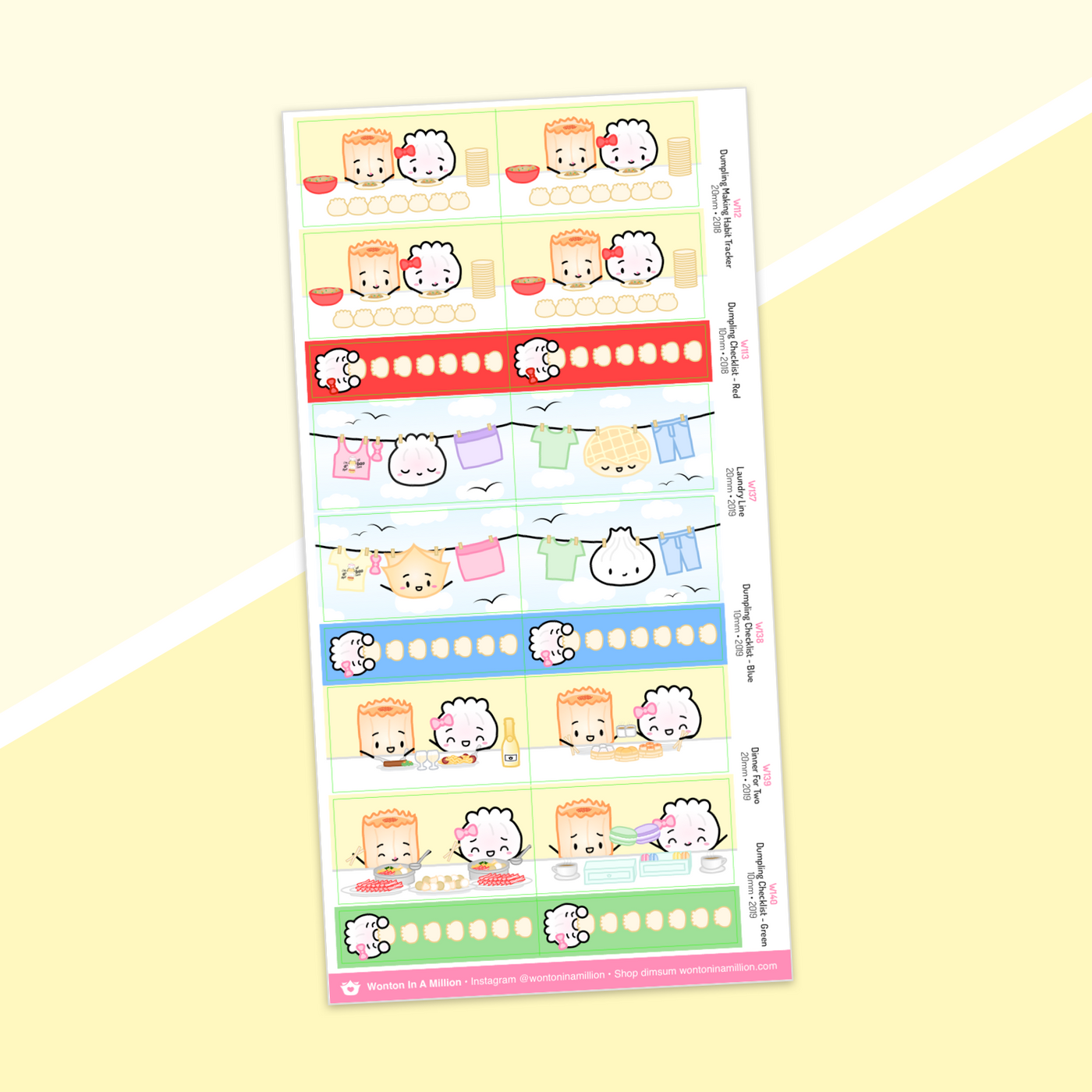 Washi Strip Stickers - (34) Functional Collection (2019) (Part 1 of 2)