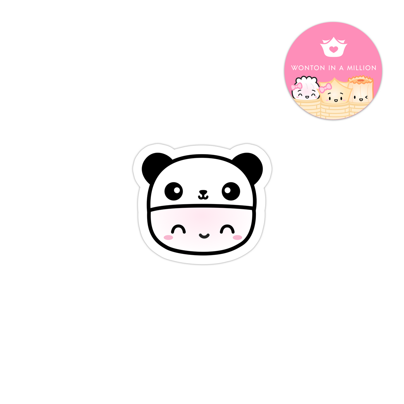 L043 | Steamie's Panda Hat Glossy Vinyl Sticker