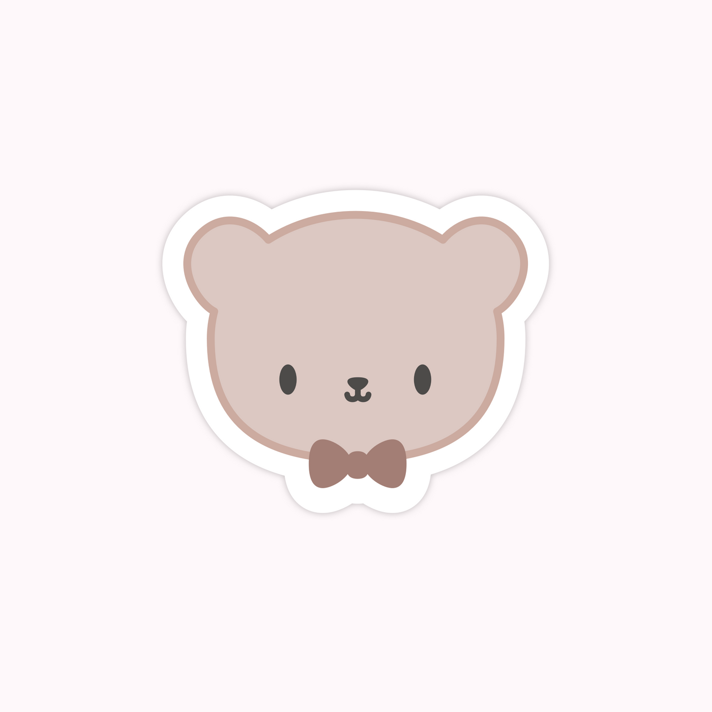 Beary Cute Bear Laptop Vinyl Sticker