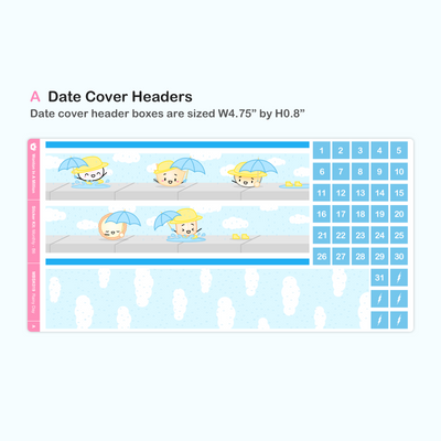 MBSK019 | Rainy Day Monthly Sticker Kit (B6)