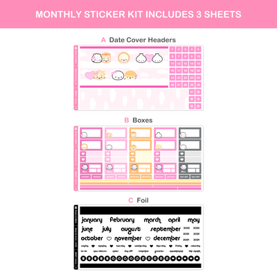 Valentine Monthly Sticker Kit (B6)
