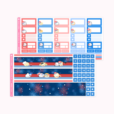 Fireworks Monthly Sticker Kit (B6)