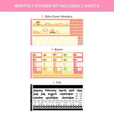 MBSK026 | Pumpkin Patch Monthly Sticker Kit (B6)