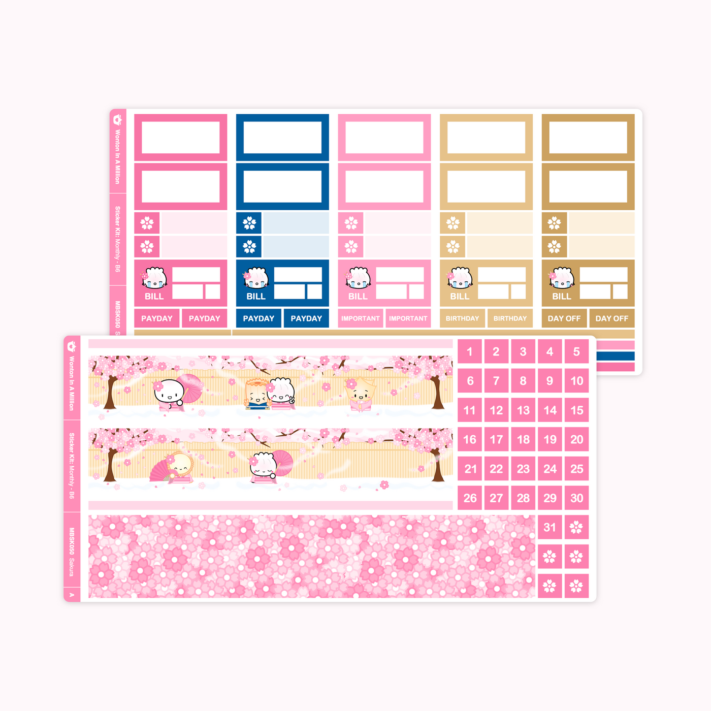 MBSK050 | Sakura Monthly Sticker Kit (B6)