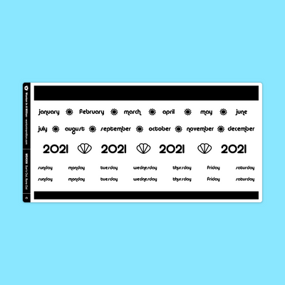 Sun's Out, Buns Out Monthly Sticker Kit (A5W)