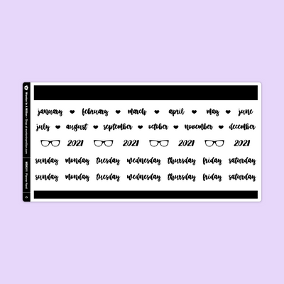 Planner Nerd Monthly Sticker Kit (A5W)