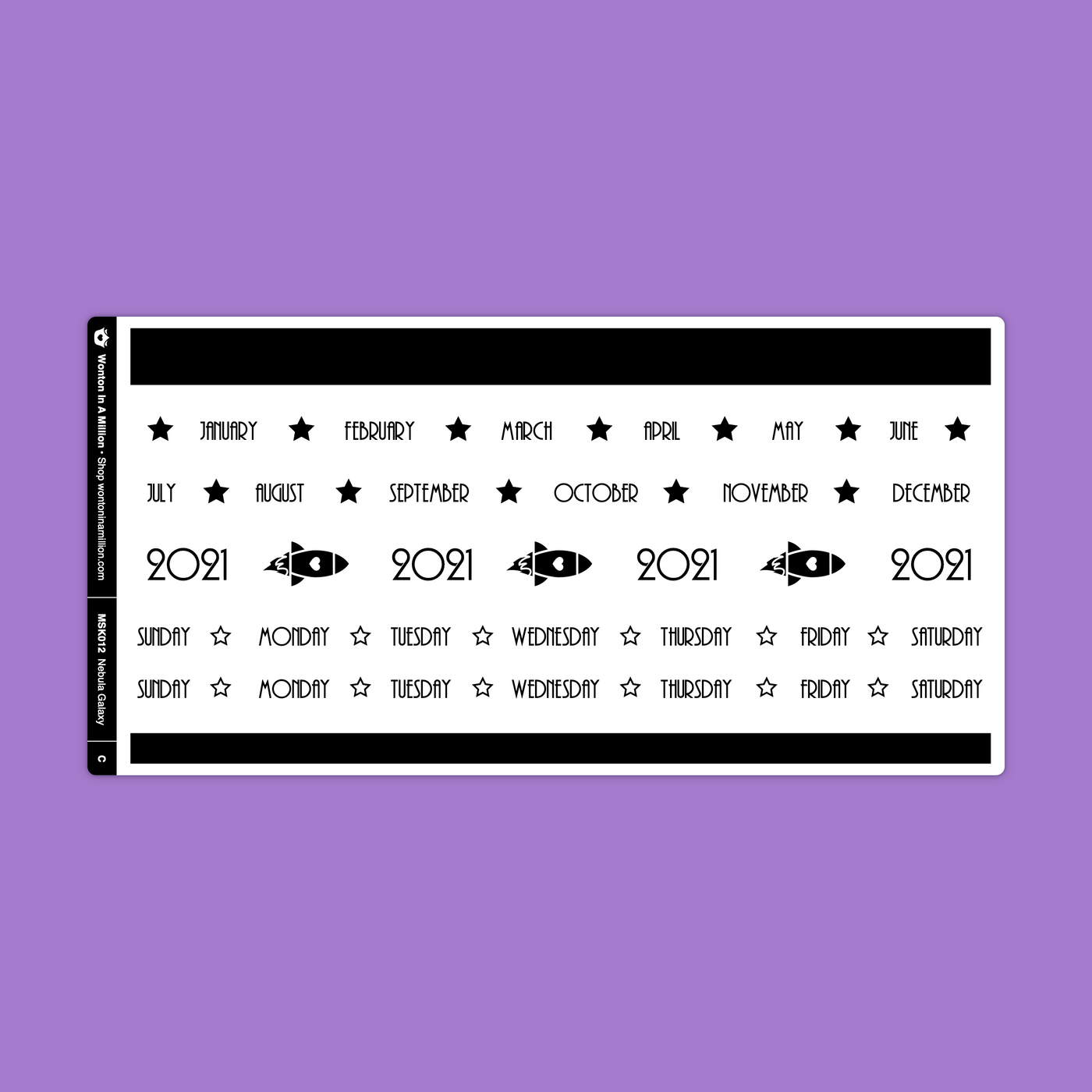 Nebula Galaxy Monthly Sticker Kit (A5W)