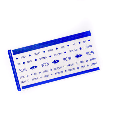 Retro Galaxy Monthly Sticker Kit (A5W)