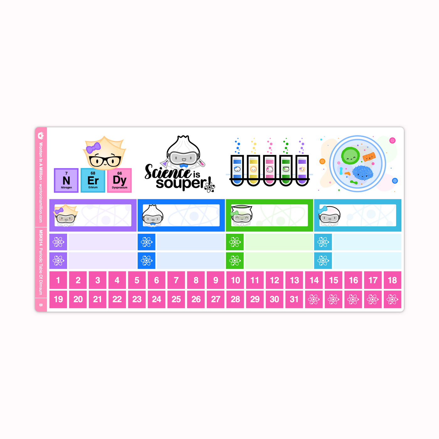Periodic Table Monthly Sticker Kit (A5W)