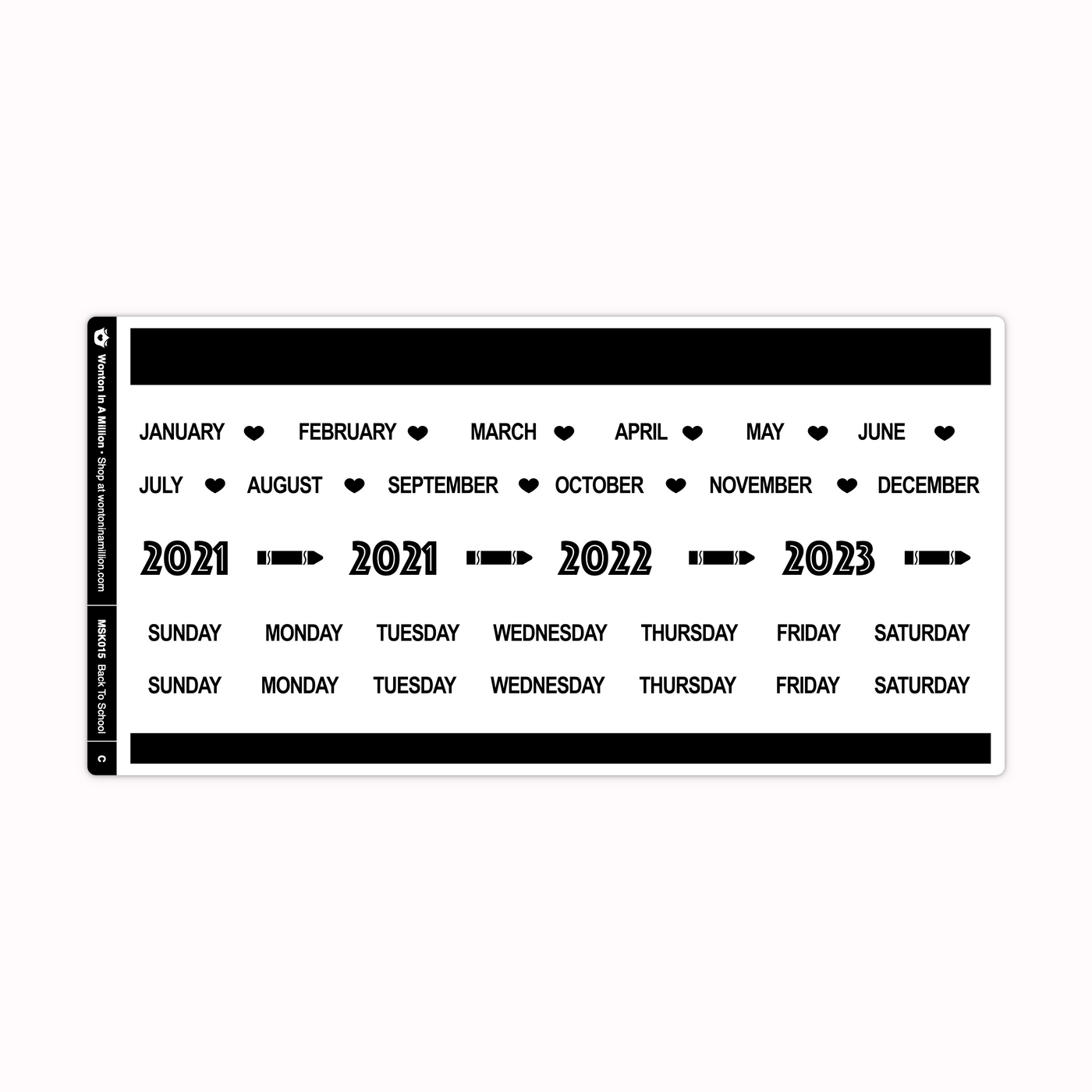 Back to School Monthly Sticker Kit (A5W)