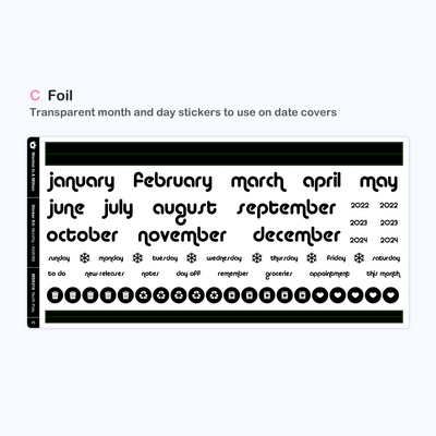 North Pole Monthly Sticker Kit (B6)