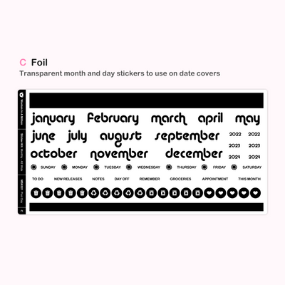 Pool Day Monthly Sticker Kit (B6)