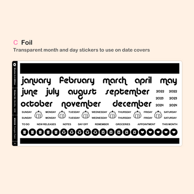 Pumpkin Patch Monthly Sticker Kit (A5W)