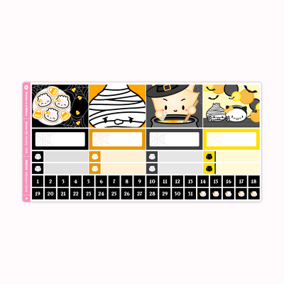 Halloween Party Monthly Sticker Kit (A5W)