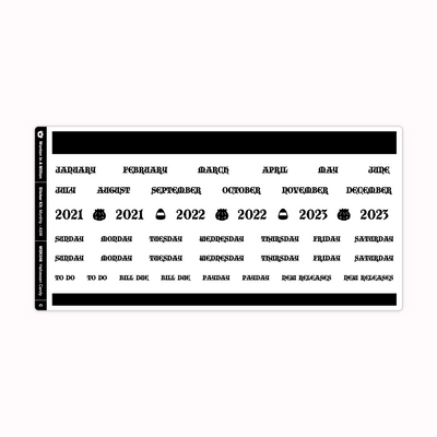 Halloween Party Monthly Sticker Kit (A5W)