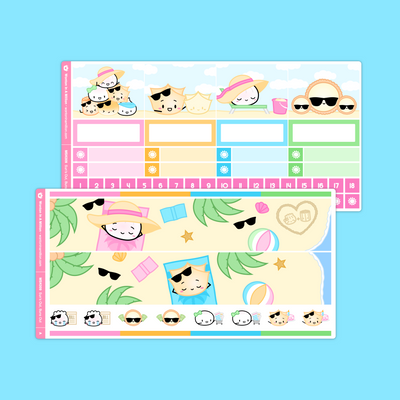 Sun's Out, Buns Out Monthly Sticker Kit (A5W)