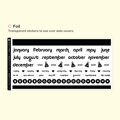 Birthday Party Monthly Sticker Kit (A5W)