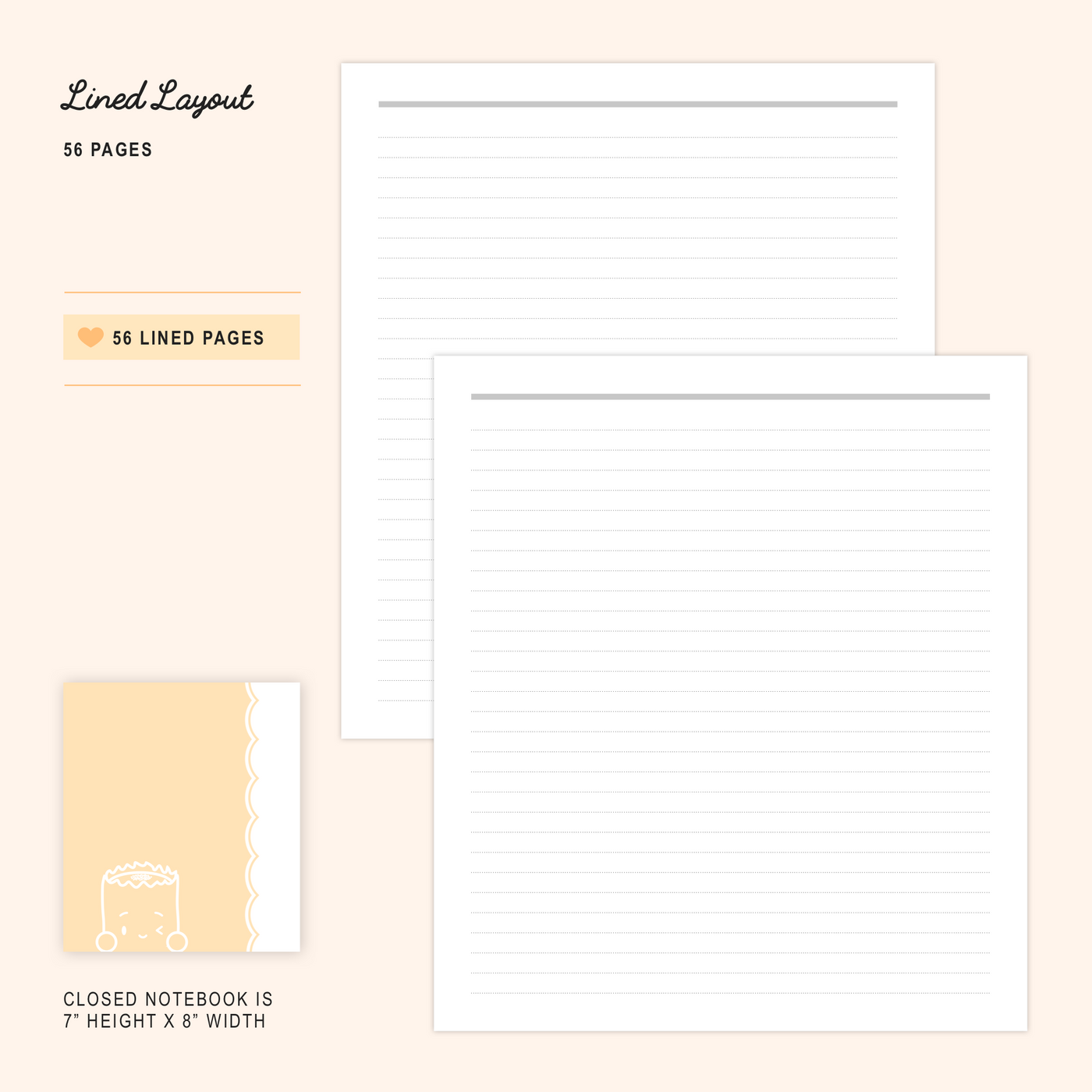 Lined Notebook (A5W)