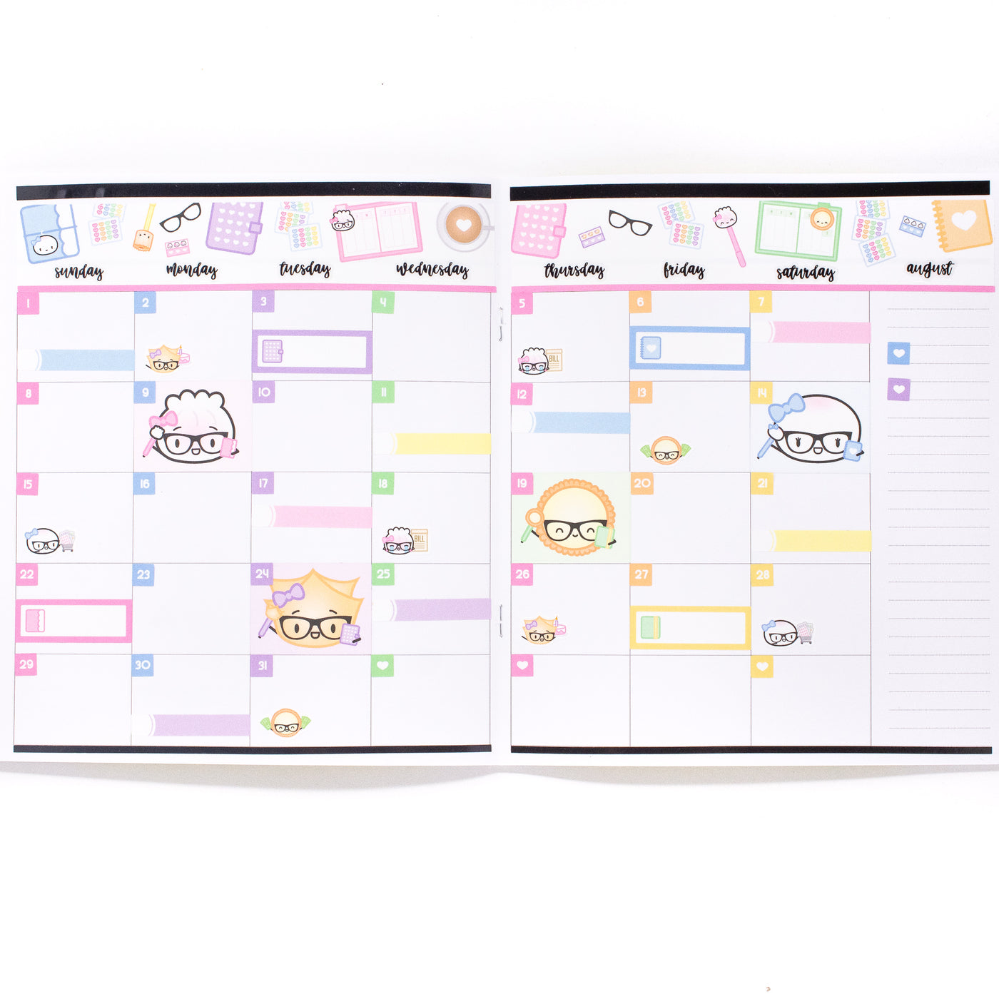 Planner Nerd Monthly Sticker Kit (A5W)