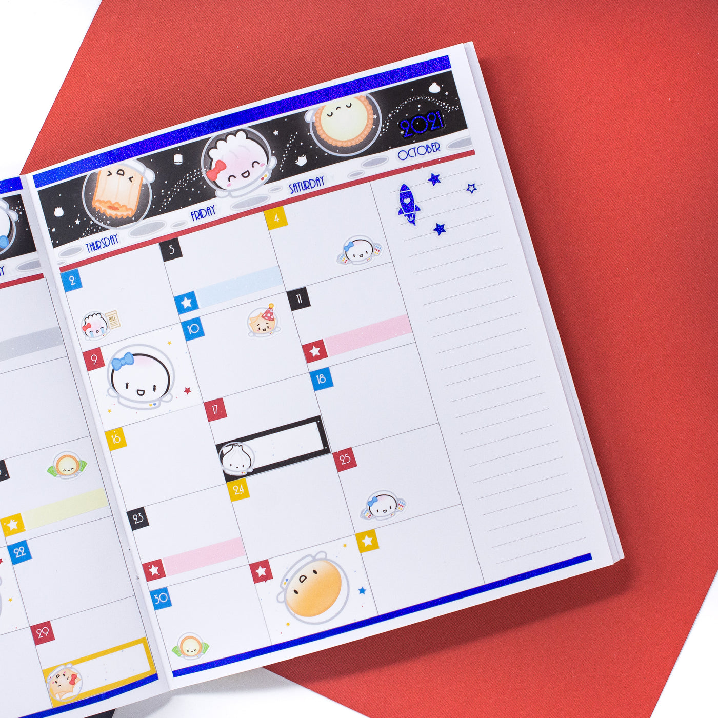 Retro Galaxy Monthly Sticker Kit (A5W)