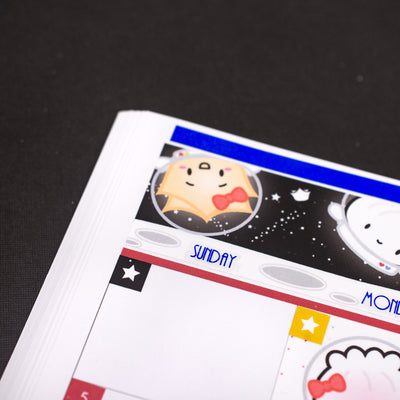 Retro Galaxy Monthly Sticker Kit (A5W)