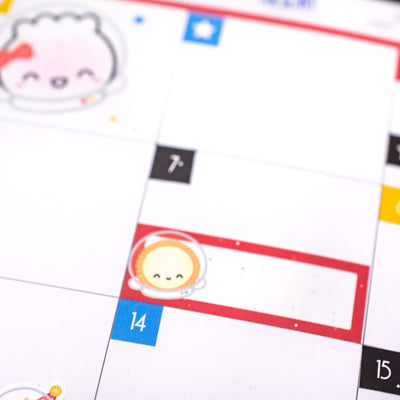 Retro Galaxy Monthly Sticker Kit (A5W)