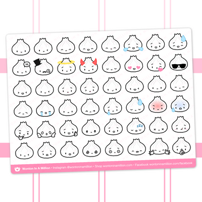 S016 | Soupy Soup Dumpling Emojis Stickers