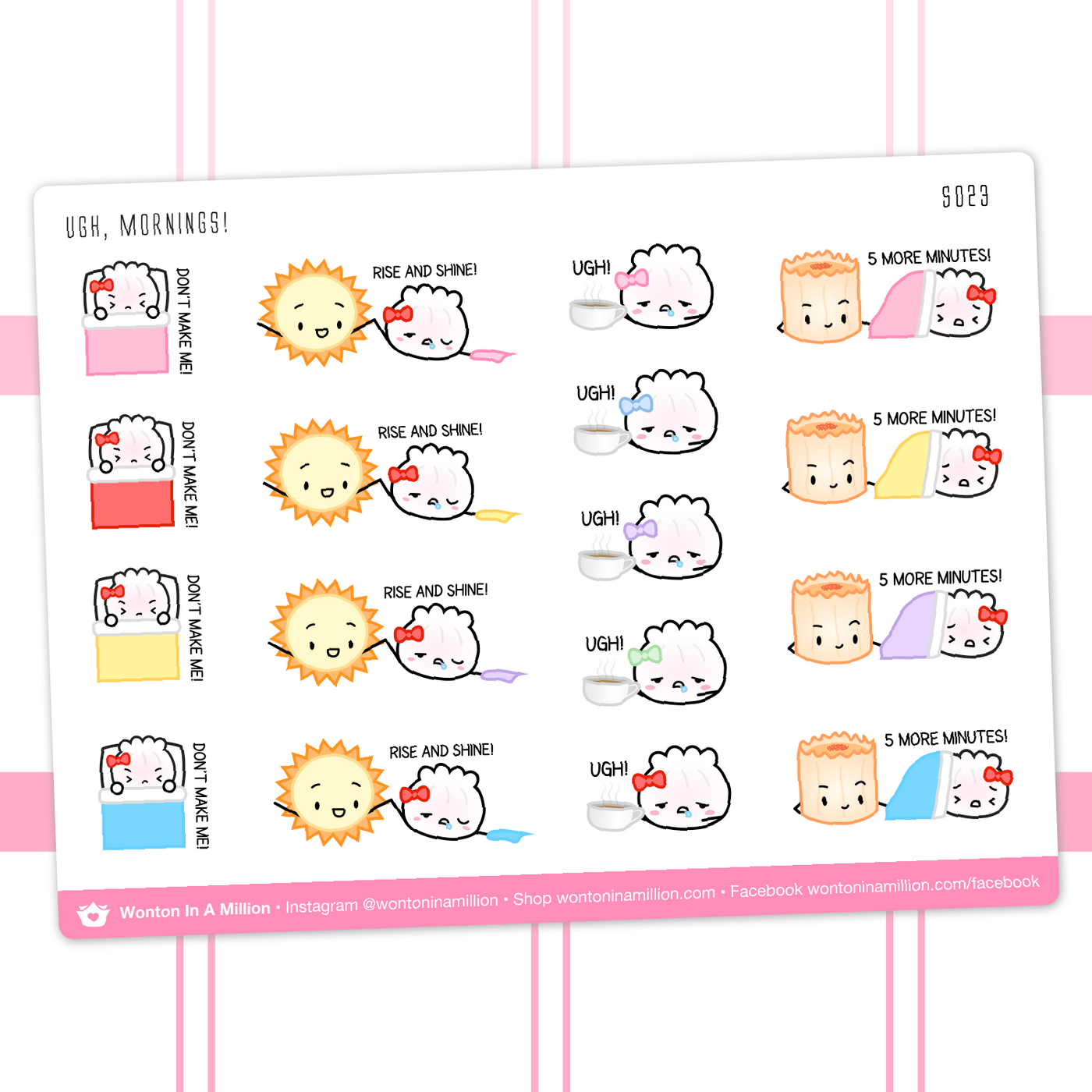S023 | Ugh Mornings Stickers