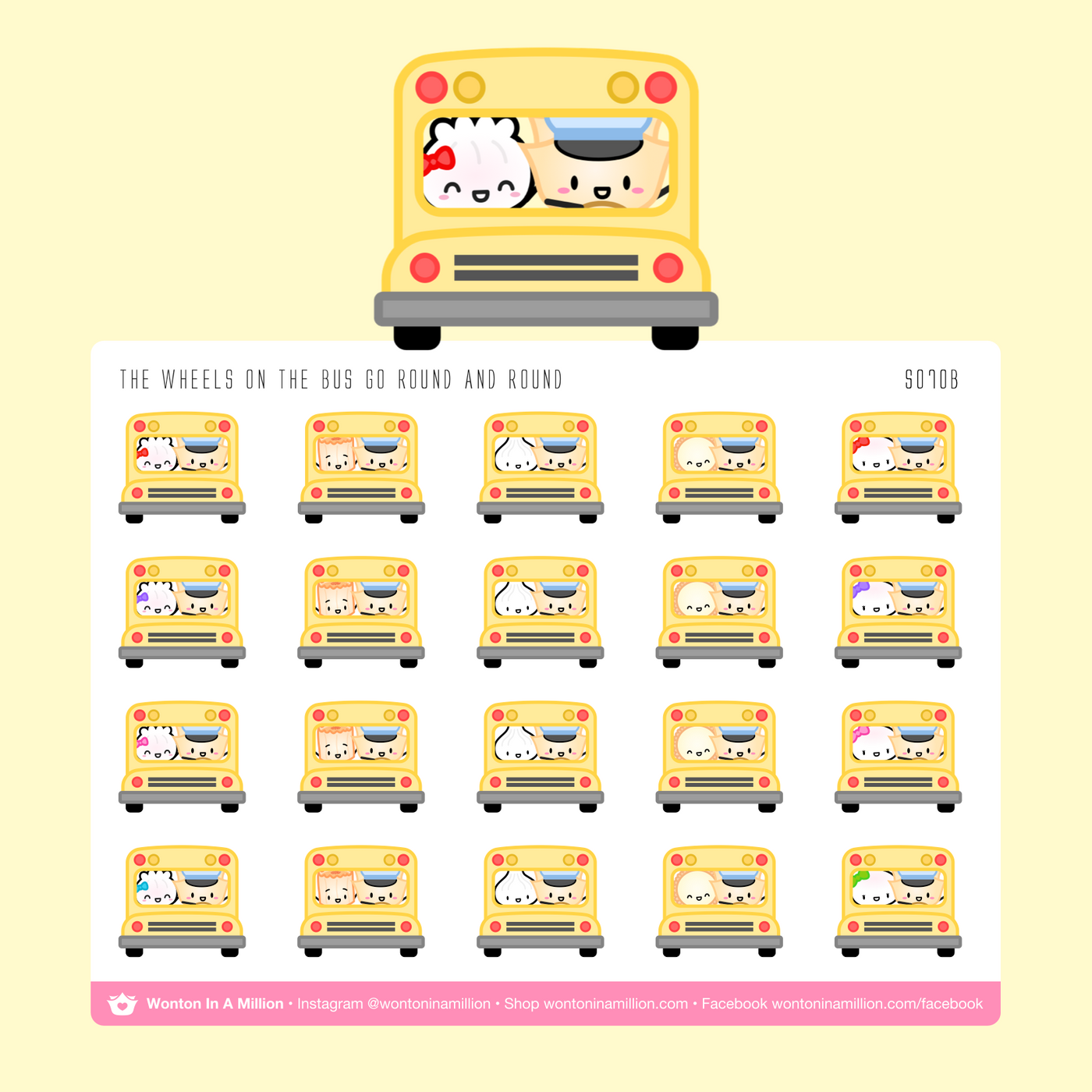 S070 | Back To School - School Bus Stickers