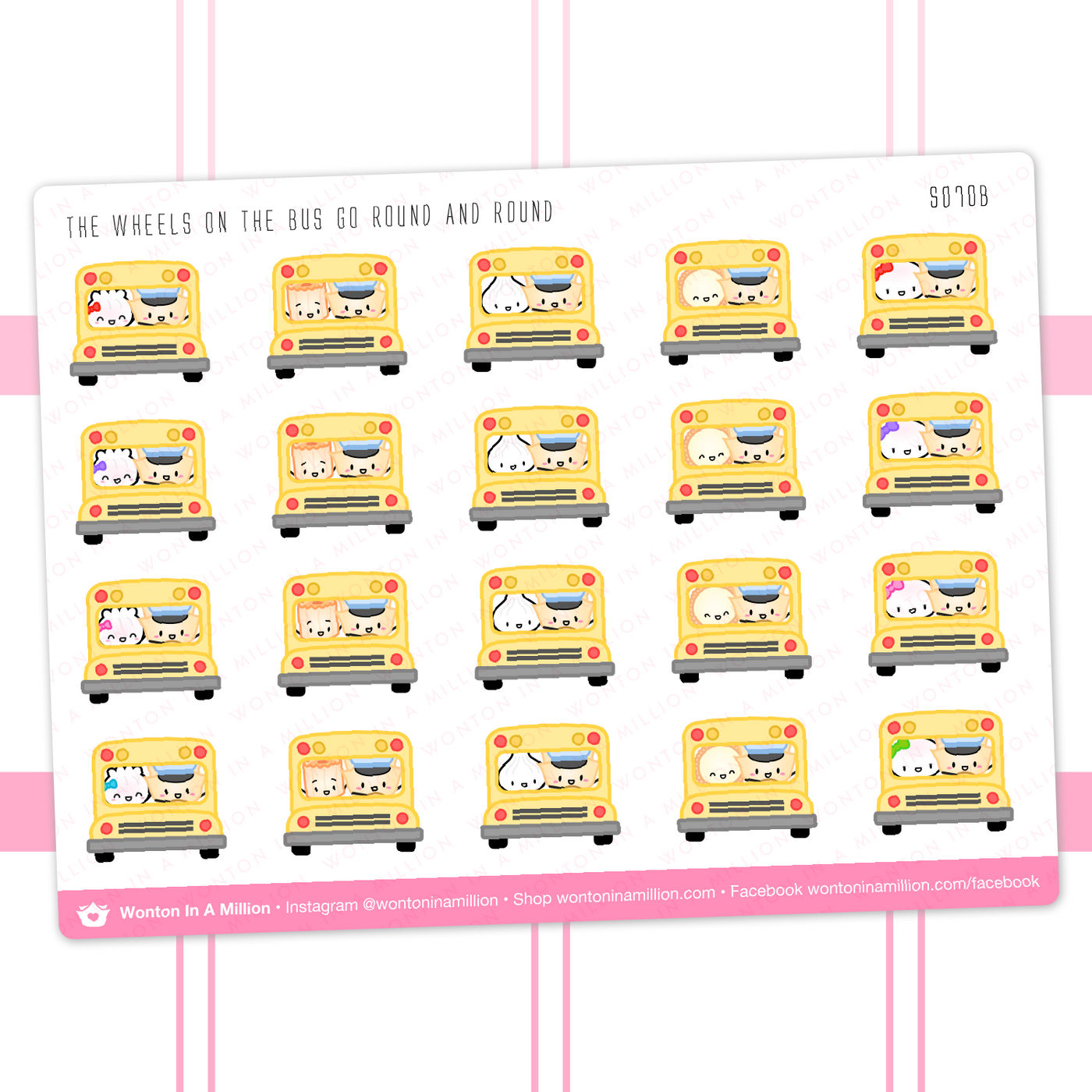 Back To School - School Bus Stickers