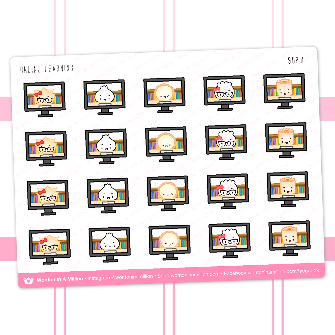 S080 | Back To School - Online Class Stickers
