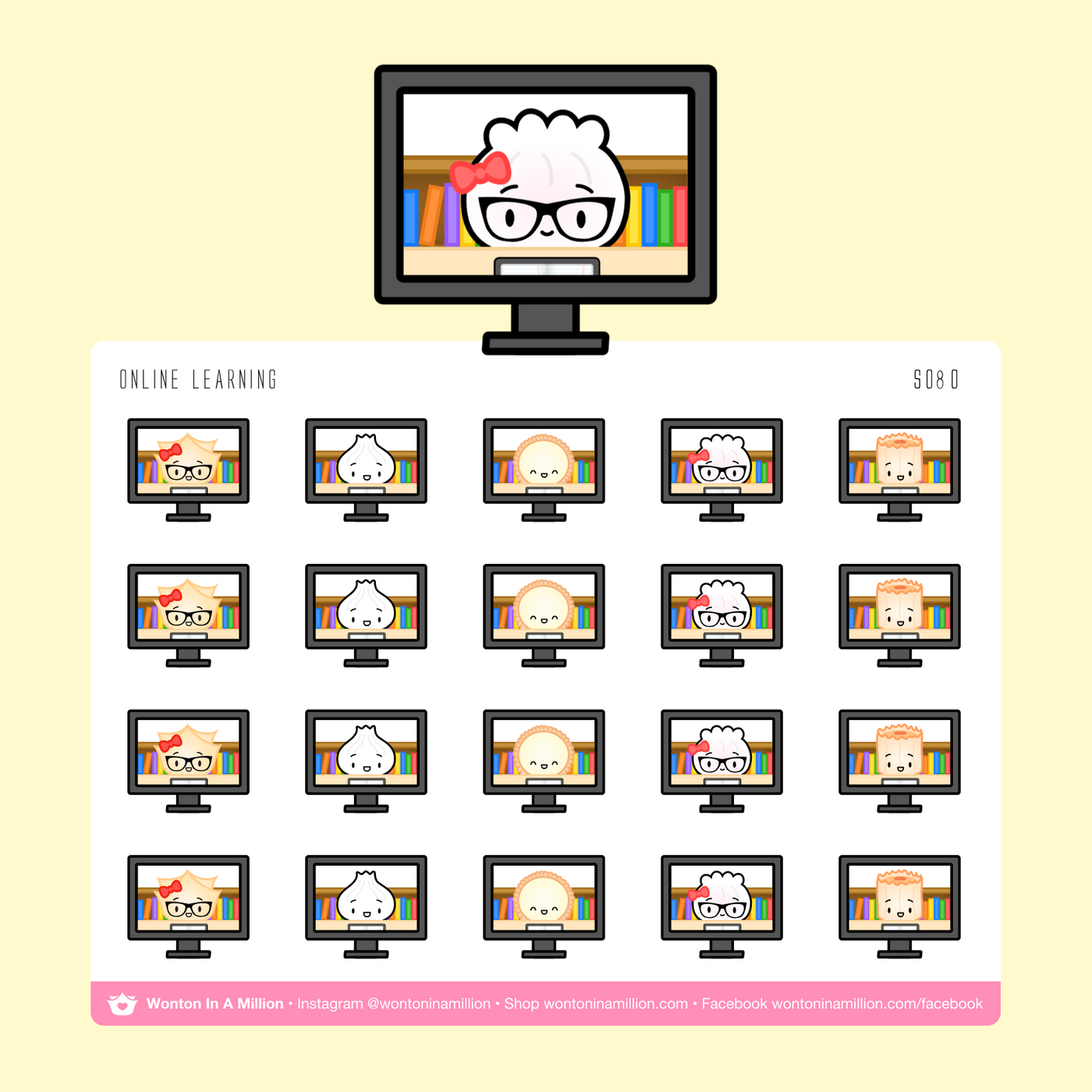 S080 | Back To School - Online Class Stickers